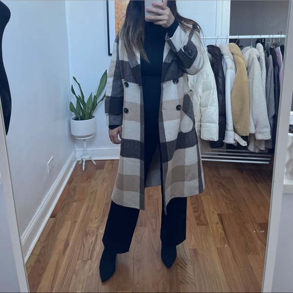 Women’s plaid check double-sided wool  coat - Picture 5 of 16